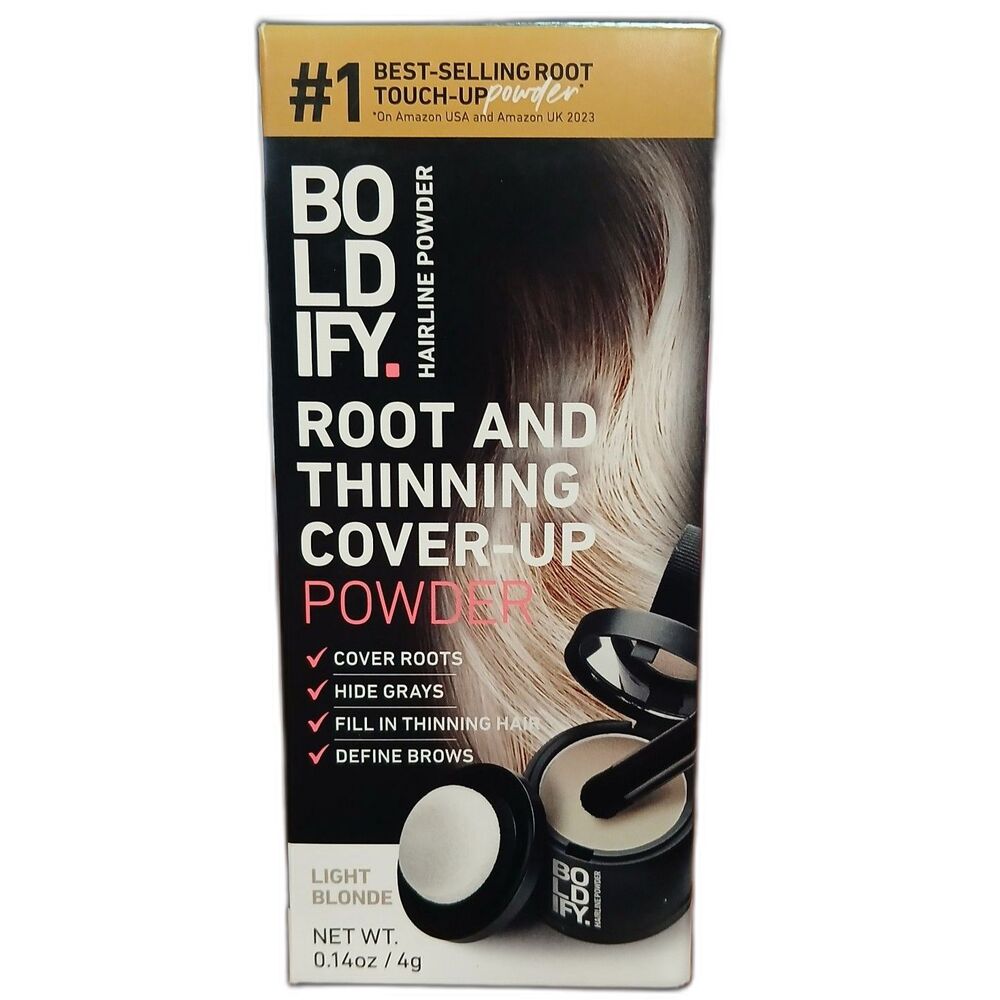 BOLDIFY Root Touch Up Powder Light Blonde Gray Hair Cover 0.14 oz New Sealed